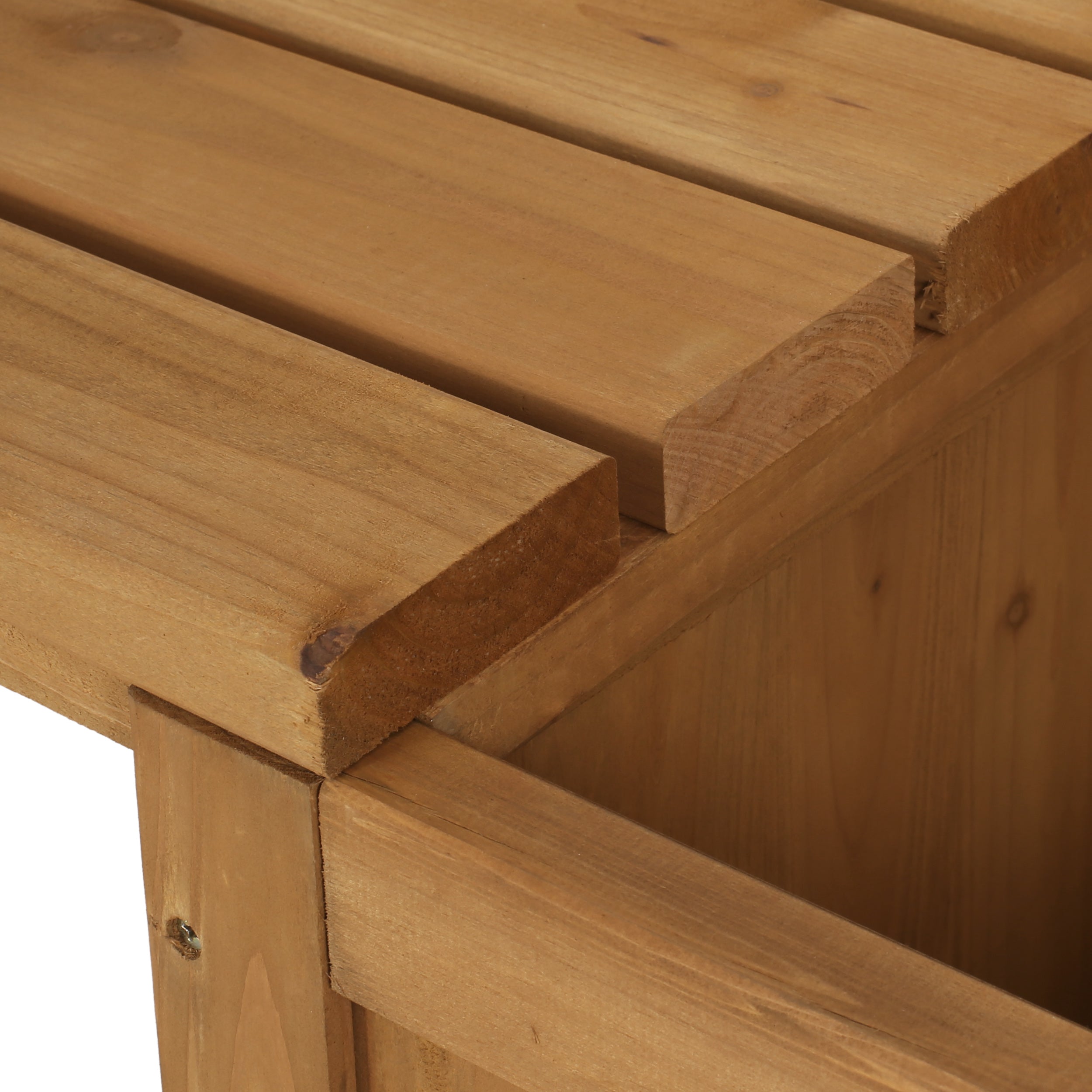 Skyline Outdoor Pine Wood Planter Bench