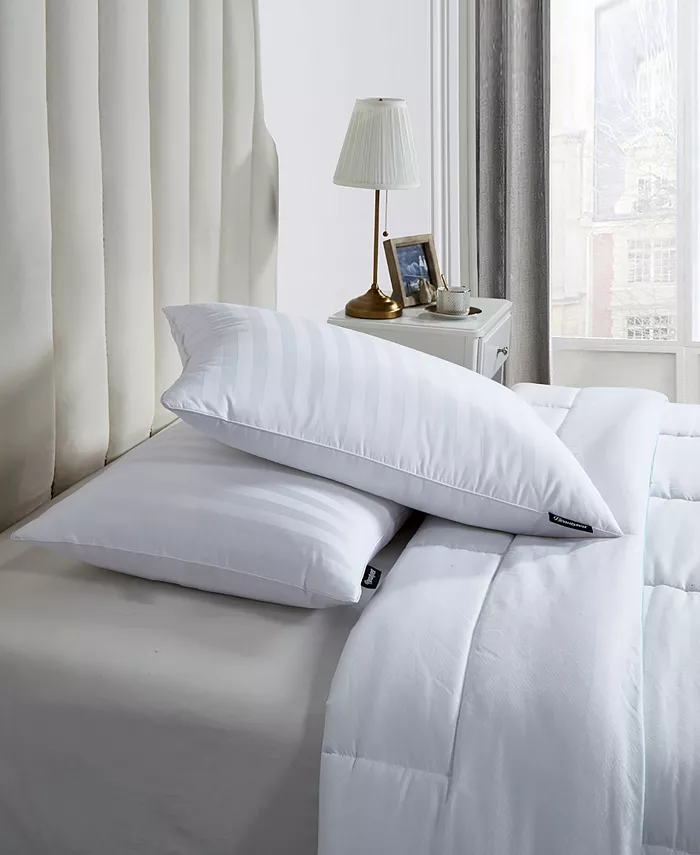 Beautyrest Softy-Around White Goose Feather and Down 500 Thread Count 2-Pack Pillow， Jumbo