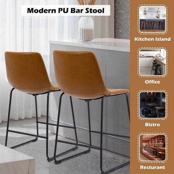 2 Set Faux Leather Bar Stool