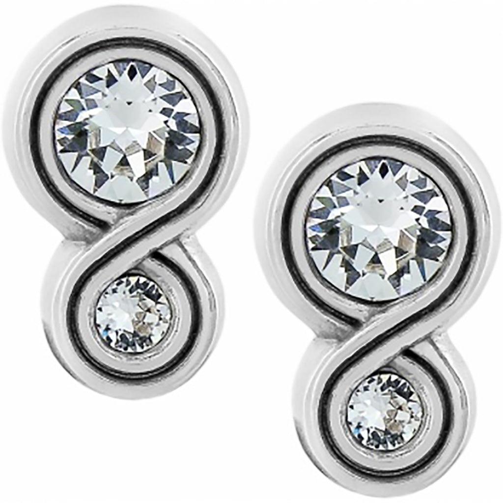 Brighton  Infinity Sparkle Post Earrings in Silver