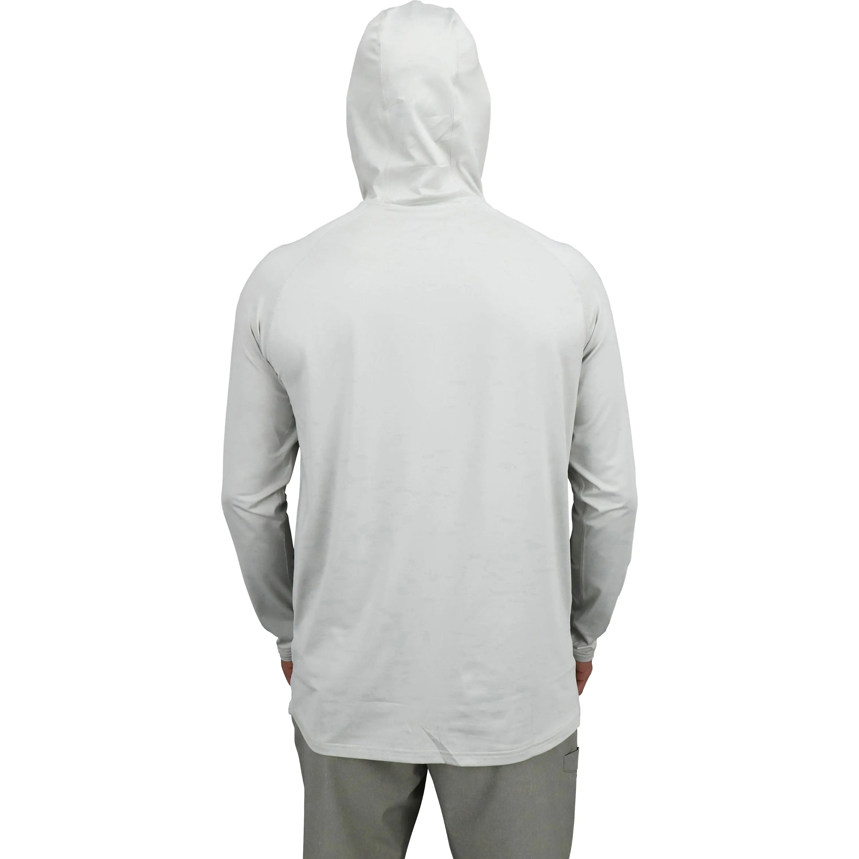 Aftco Samurai Sun Protection Hoodie Shirt - Silver Heather