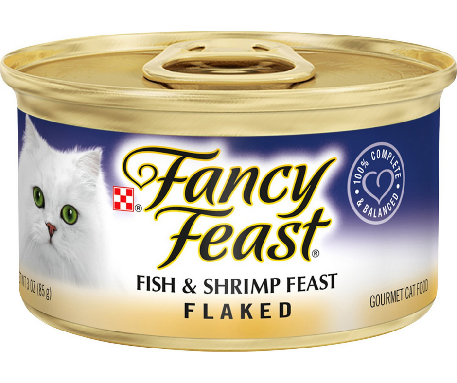 Purina Fancy Feast - All Breeds， Adult Cat Flaked Fish and Shrimp Recipe