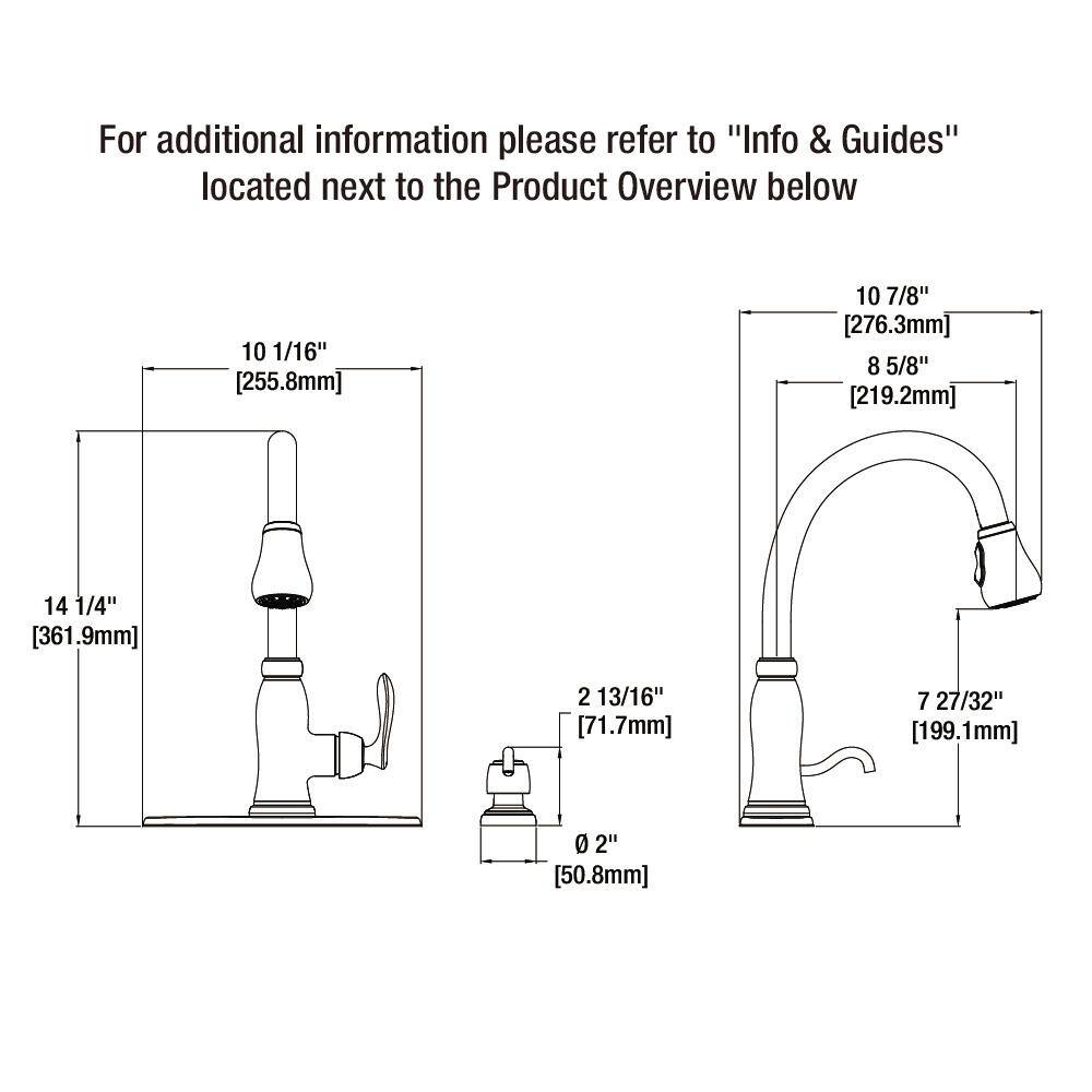 Glacier Bay Pavilion Single-Handle Pull-Down Sprayer Kitchen Faucet with Soap Dispenser in Stainless Steel HD67780-0008D2