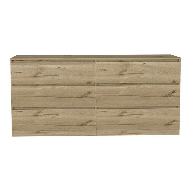 Seul Six Drawer Double Dresser， Superior Top