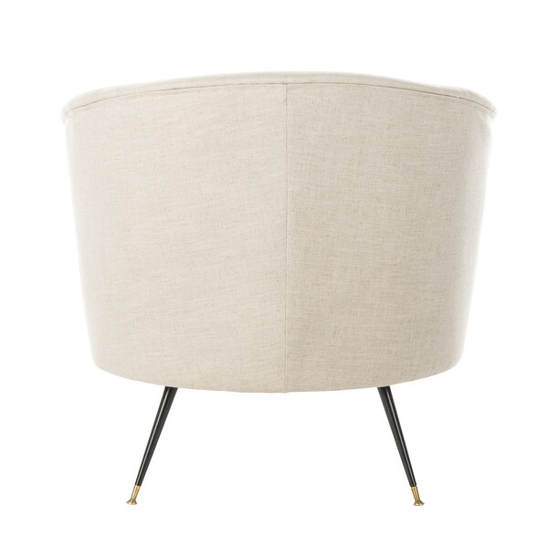 SAFAVIEH Arlette Light Grey Velvet Retro Mid Century Accent Chair - 32