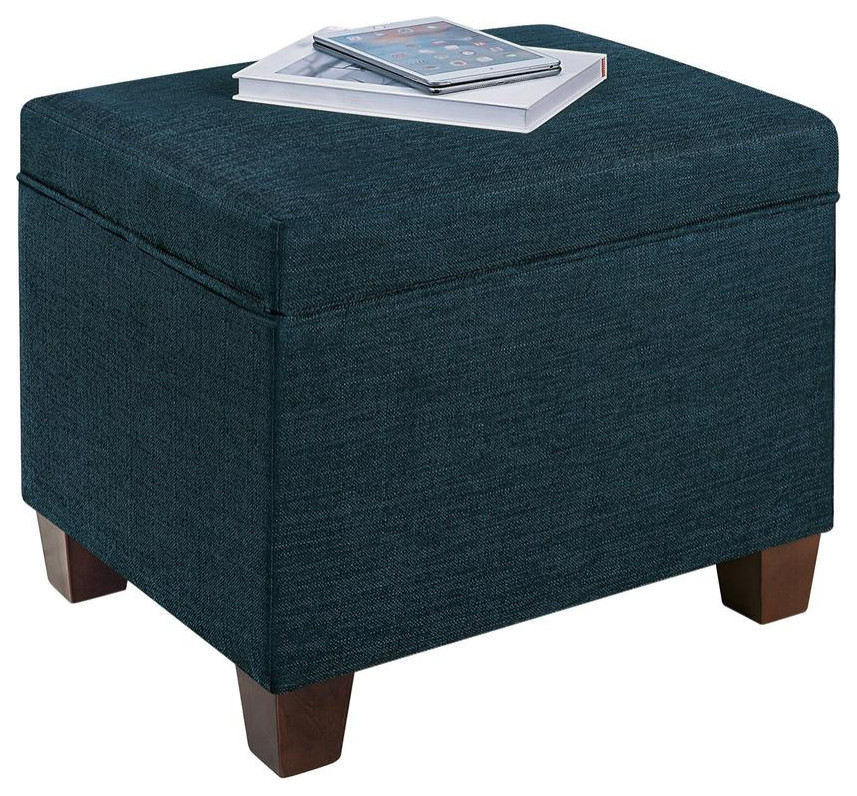 Madison Storage Ottoman  Blue   Transitional   Footstools And Ottomans   by BisonOffice  Houzz