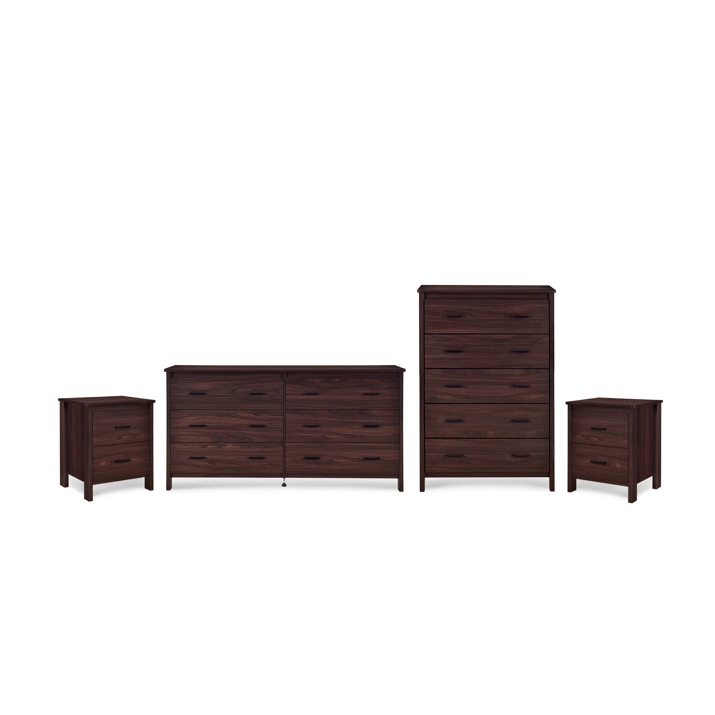 Titeca Contemporary 4 Piece Dresser and Nightstand Set