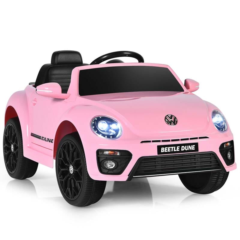 Licensed Volkswagen Beetle Ride-on Car 12V Battery Powered Vehicle Kids Riding Toy Car with Remote