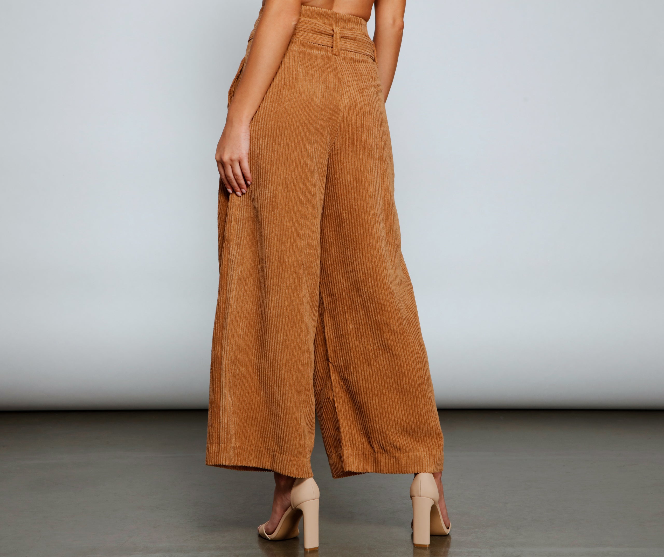 High Waist Flared Corduroy Pants