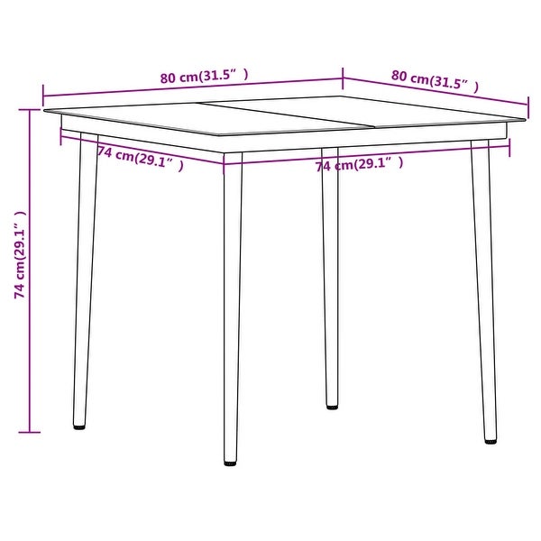 3 Piece Patio Dining Set Brown - Overstock - 36195836