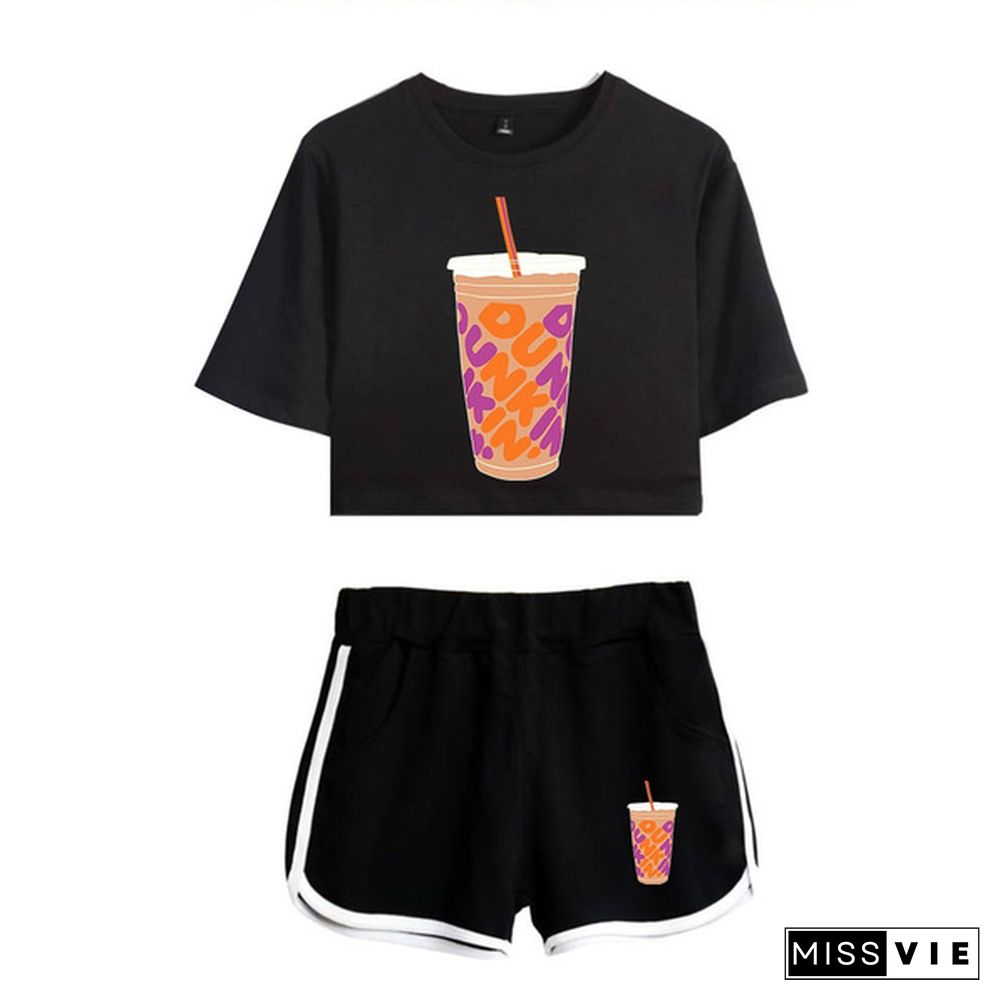 New Two Piece Tracksuit Women Charli D'Amelio Clothes Female Casual Crop Top And Pants Summer Outfits Set