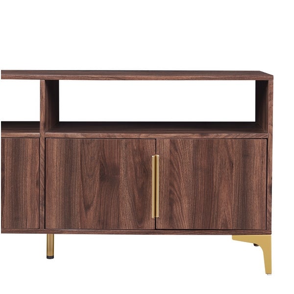 58'' Sideboard with Gold Metal Legs and Handles