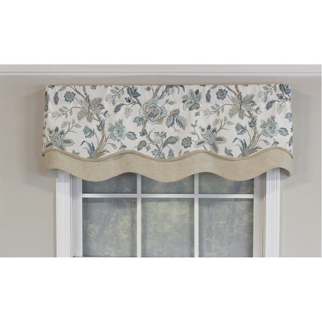 Gianna Glory 3in Rod Pocket Layered Window Valance 50in X 16in By Rlf Home