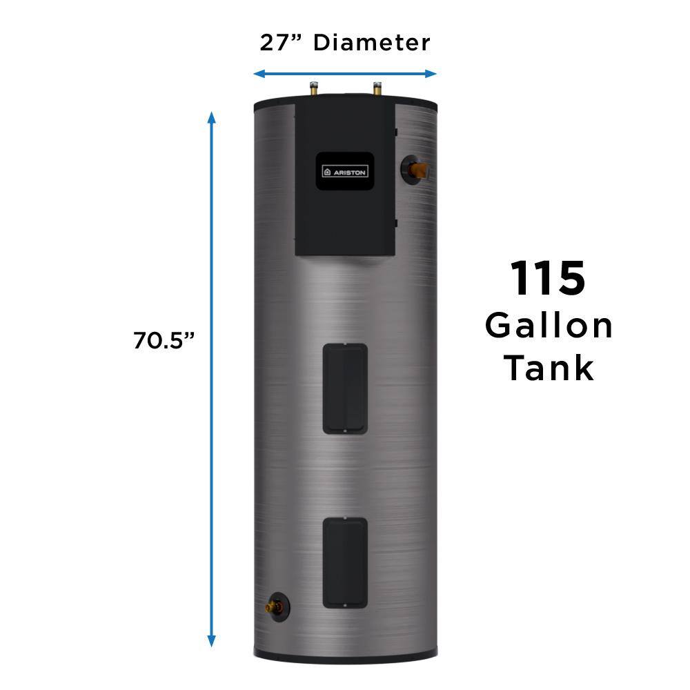 Ariston 115 Gal. 10 Year 18000-Watt High Output Electric Water Heater with Durable 316 l Stainless Steel Tank and Elements ARIEC115D3W180