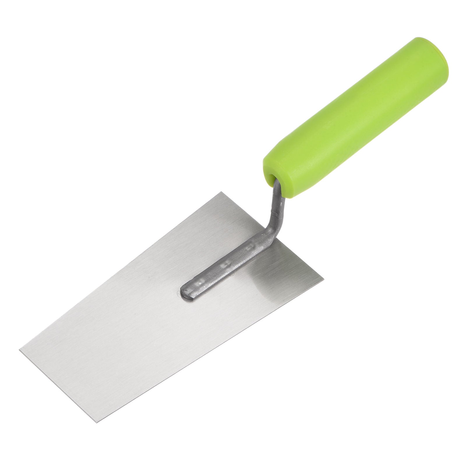 Uxcell Flat Masonry Hand Trowel 5.9"x3.1" Carbon Steel Panel with Rubber Handle