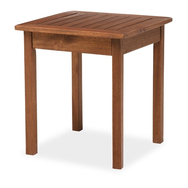 Eucalyptus Wood Side Table，Lancaster Outdoor Furniture Collection