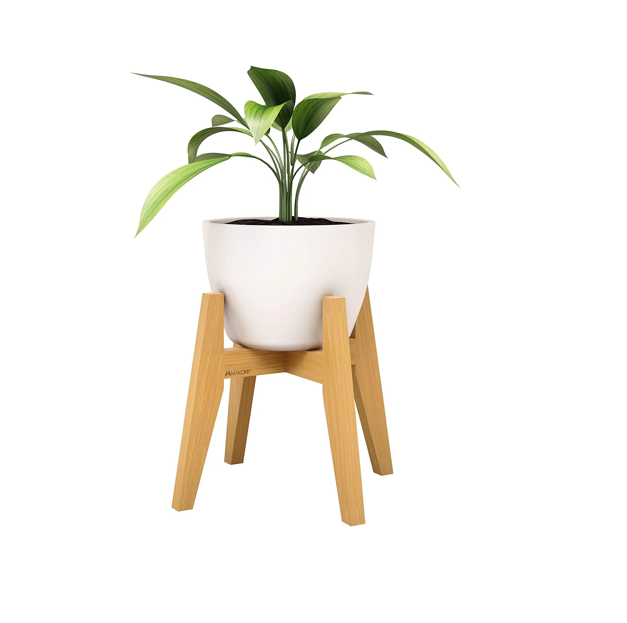 Freshly Theme Handmade Elegant Style Hand carved Antique Footed Vase For Decoration Wood Flower Pot For Gifts   Decor