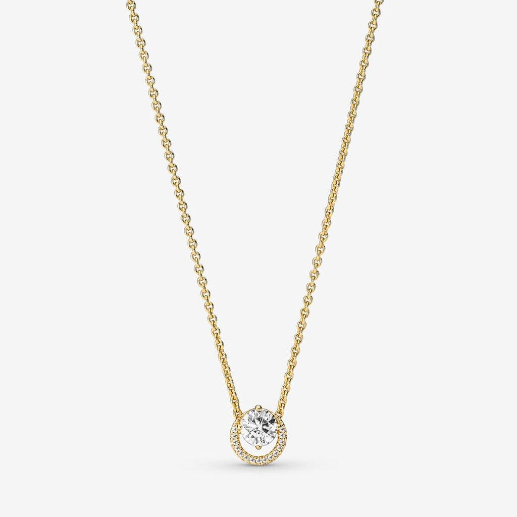 PANDORA  Sparkling Round Halo Pendant Collier Necklace