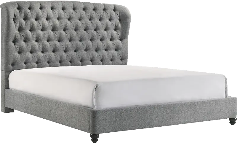 Lyla Gray Queen Upholstered Bed