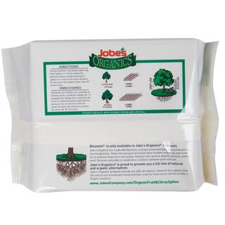 Jobe's Organics 1.76 lb. Organics Fruit and Citrus Fertilizer Spikes with Biozome OMRI Listed (8-Pack) 01212