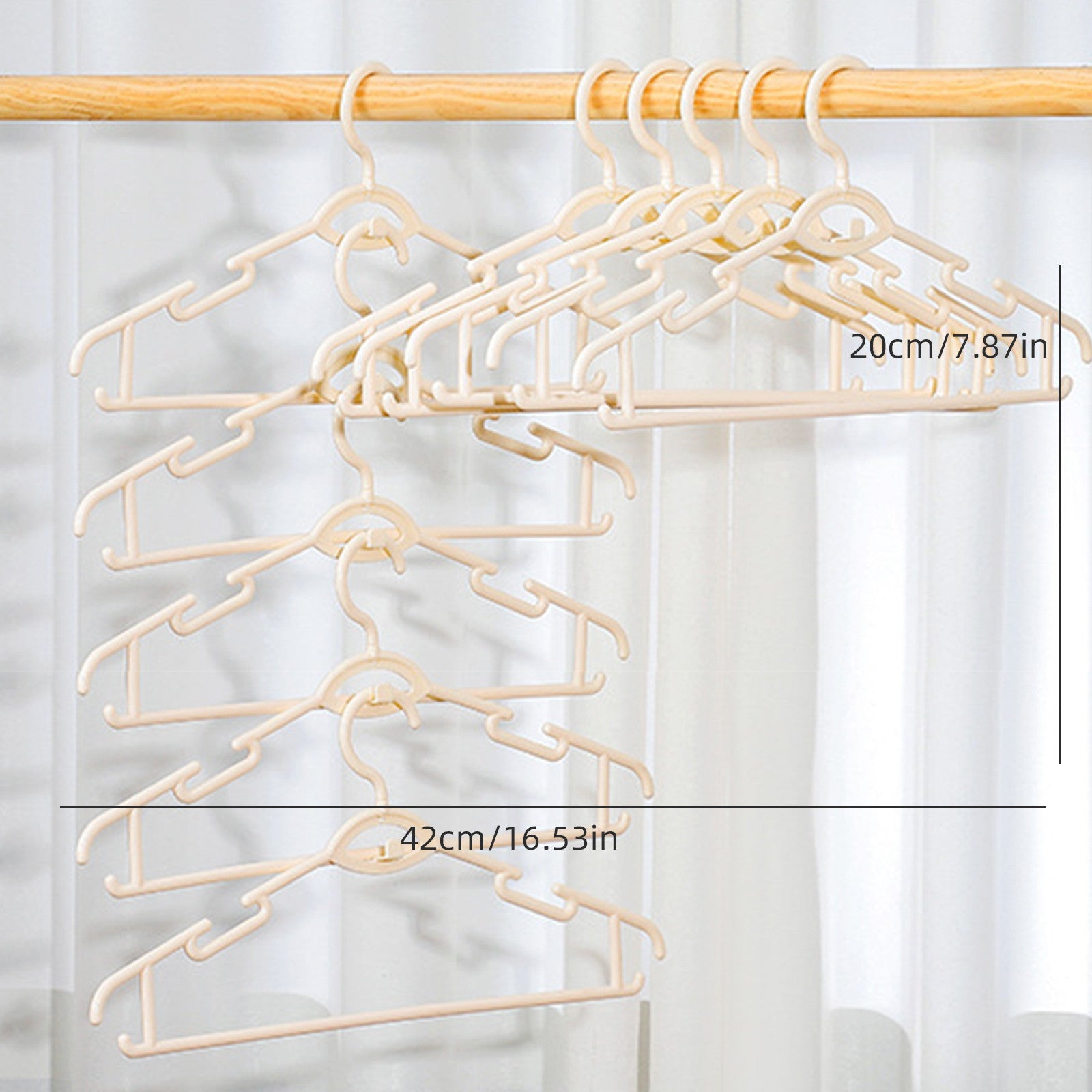 10 Pcs Clothes Drying Rack Dry And Wet Plastic Clothes Rack Adult Household Wardrobe Clothes Rack