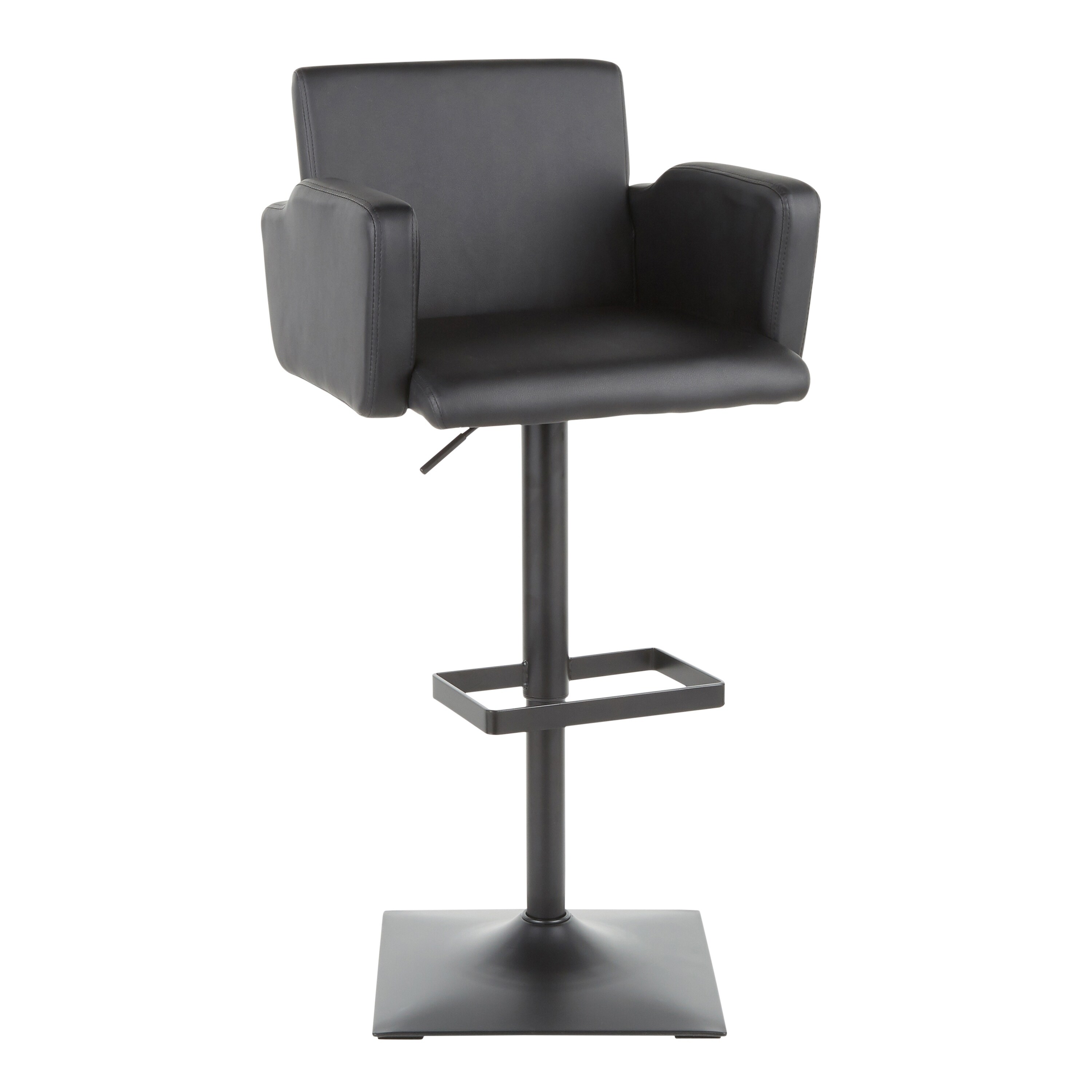 Sergio Contemporary Adjustable Bar Stool - N/A