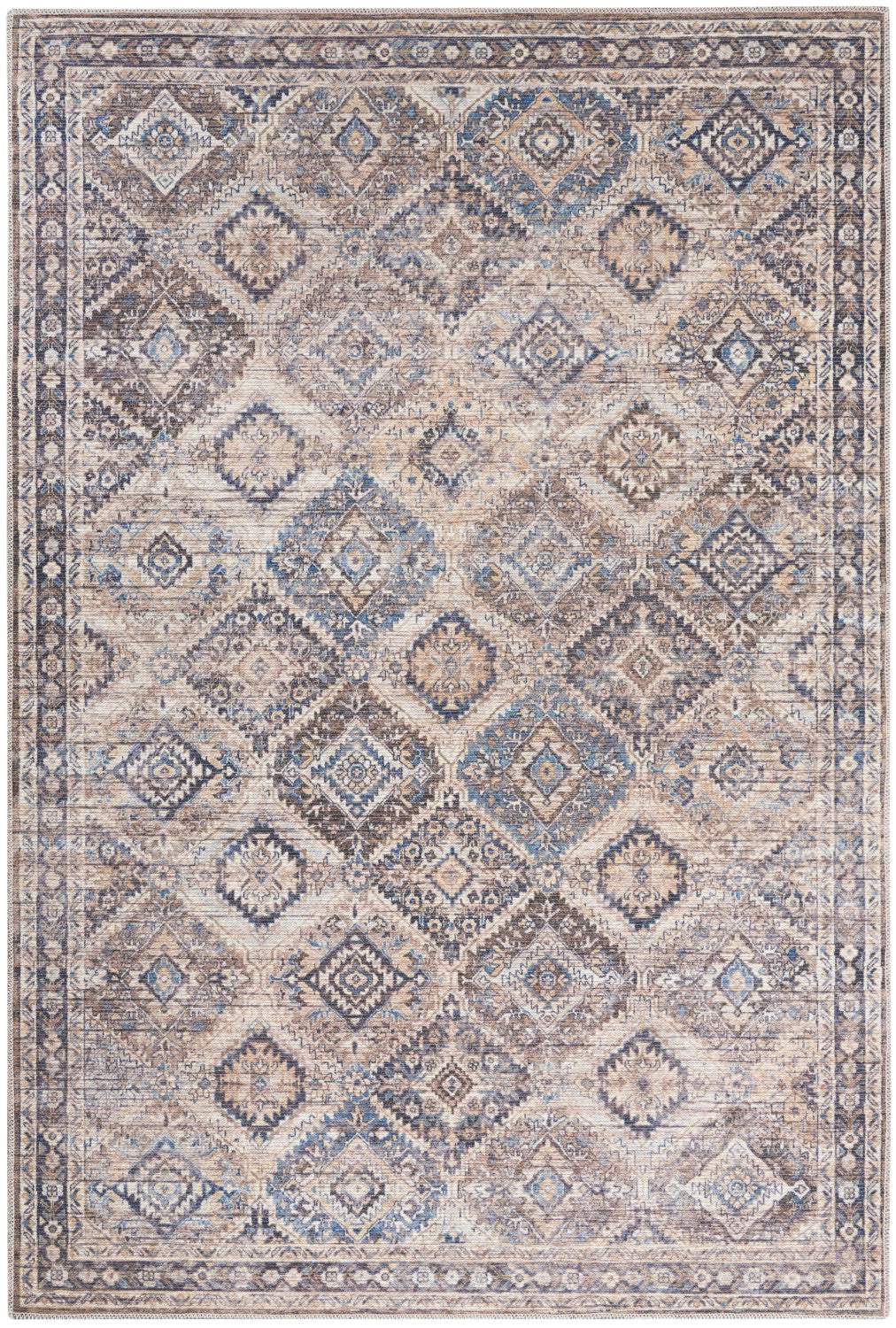 Machine Washable Series Ivory/Latte Vintage Rug