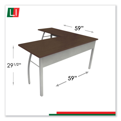 Linea Italia Trento Line L-Shaped Desk， 59.13