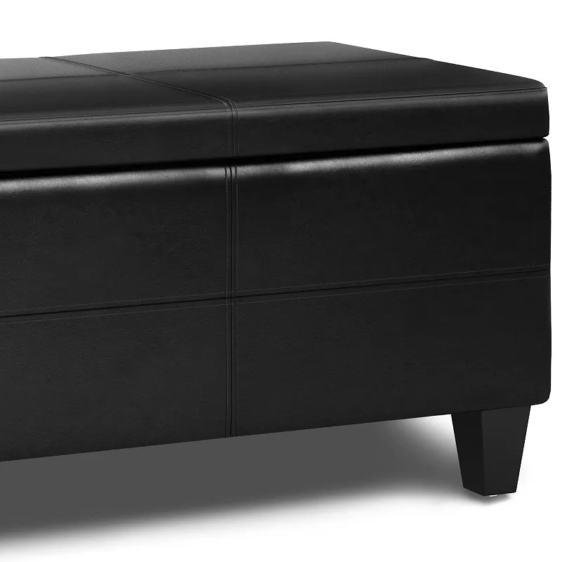 Simpli Home Afton Storage Ottoman Bench