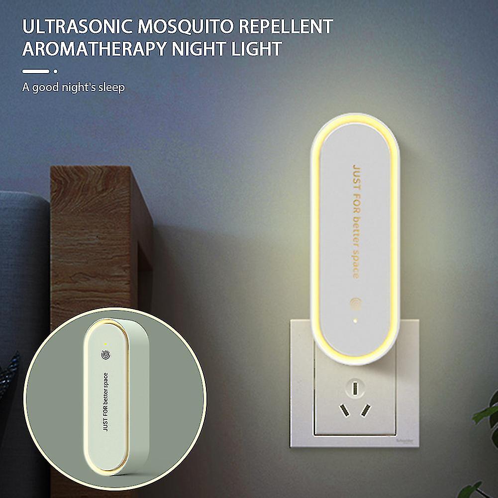 Ultrasonic Mosquitoes Repeller Wide Coverage Fly Repeller Night Light No Harm (1pc)