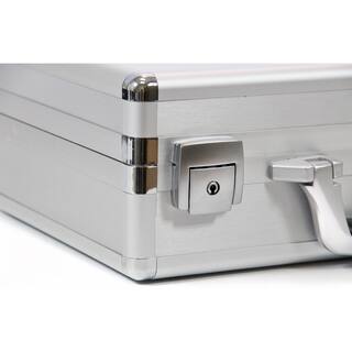 Cases By Source 9.25 in. Smooth Aluminum Tool Case with Foam in Silver SV1493