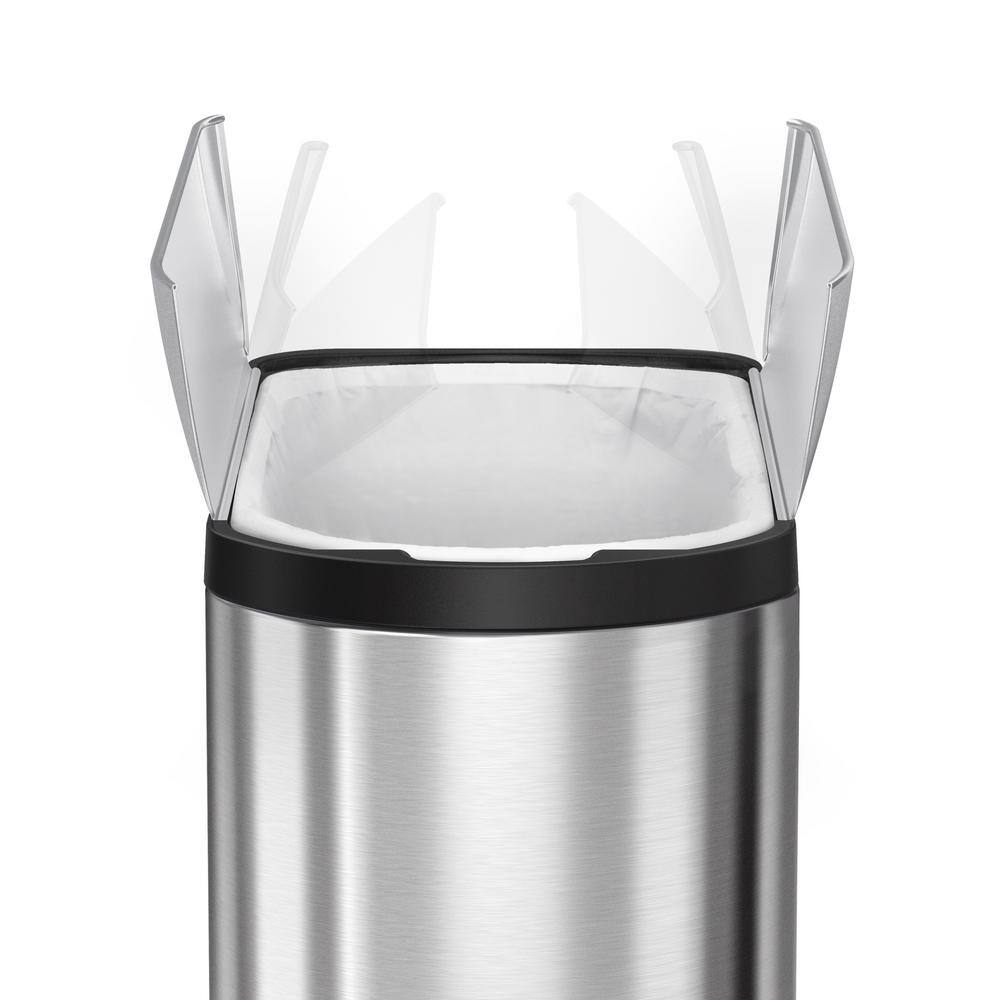 simplehuman 45-Liter Fingerprint-Proof Brushed Stainless Steel Butterfly Step-On Trash Can CW1897