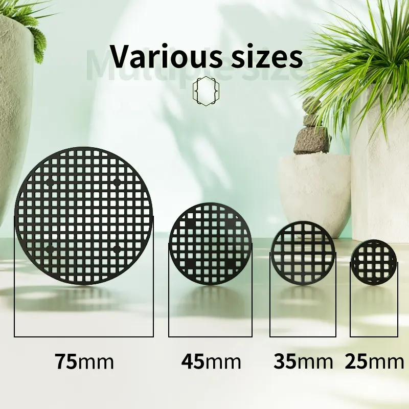 Round Gardening Plant Bonsai Flowerpot Bottom Breathable Drainage Hole Grid Mat Net Plastic Sheet Prevents Soil Leakage Gasket