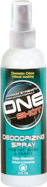 Best Shot One Shot Deodorizing Dog， Cat and Home Spray， 4-oz bottle