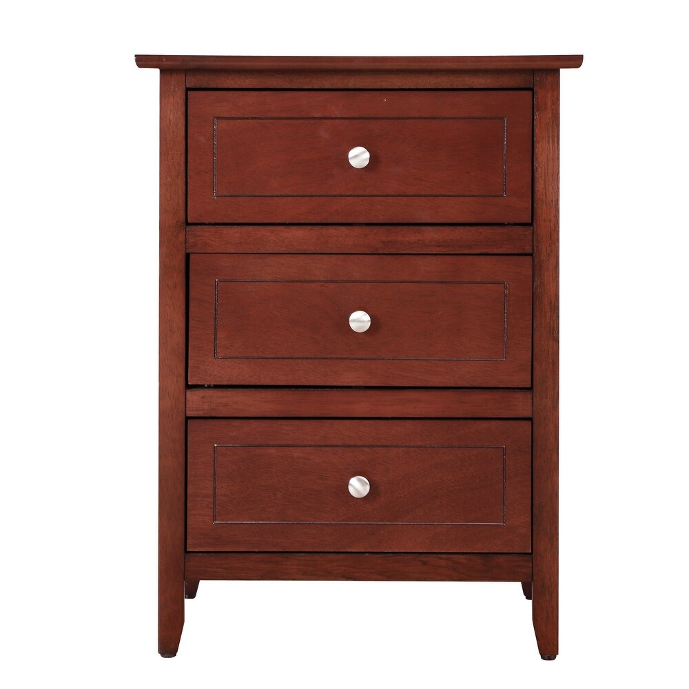 Daniel 3 Drawer Nightstand (25 in. H x 15 in. W x 19 in. D)