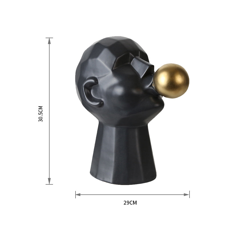 Spit Bubbles Decoration-Black Fa-D2043B