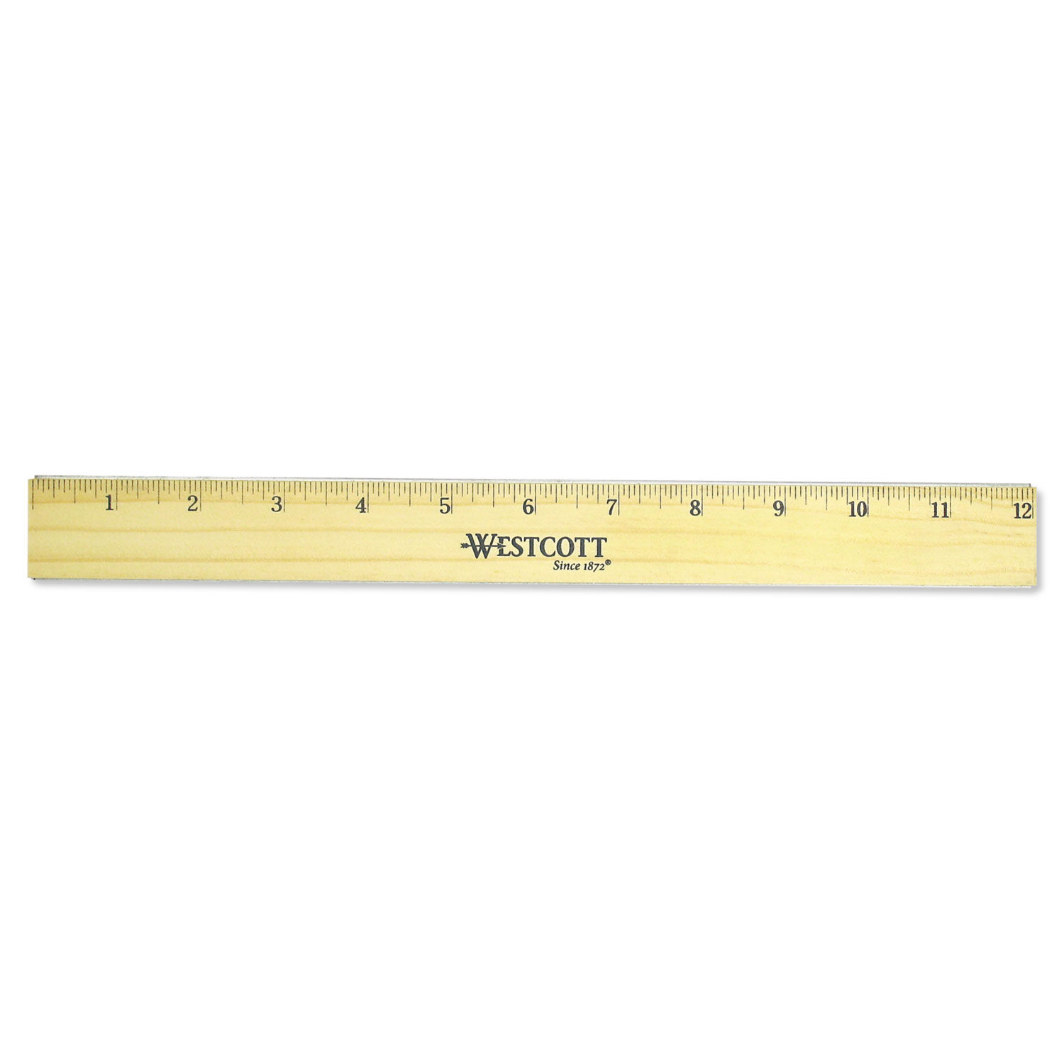 Flat Wood Ruler with Two Double Brass Edges by Westcottandreg; ACM05221