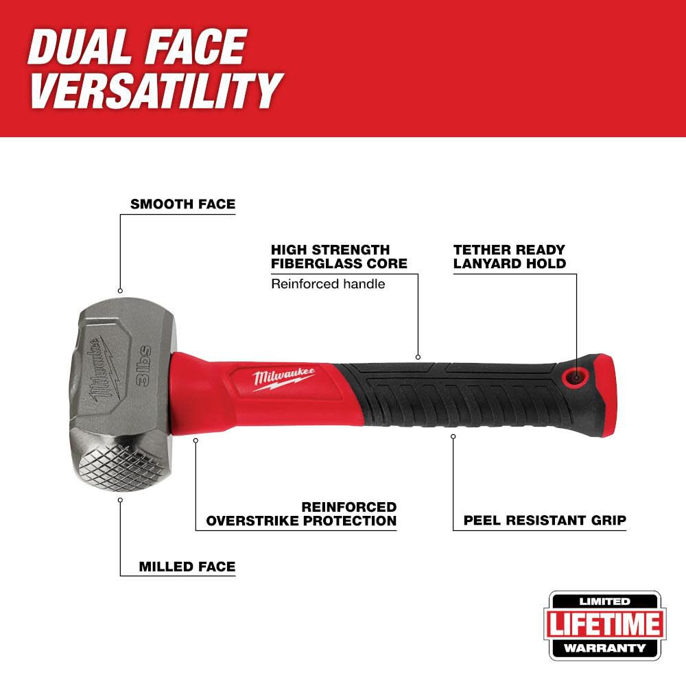 MW Drilling Hammer 3lb Fiberglass 48-22-9310 from MW