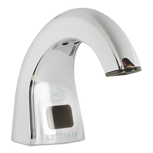 Rubbermaid One Shot Soap Dispenser - Touch Free | Polished Chrome， 2 lbs | RCP402073