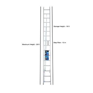 Werner 32 ft. Aluminum Extension Ladder with 250 lbs. Load Capacity Type I Duty Rating D1332-2