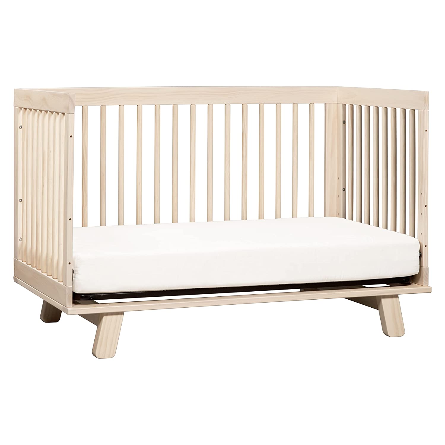 durable Babyletto Hudson 3-in-1 Convertible Crib with Toddler Bed Conversion Kit in Washed Natural  Greenguard Gold Certified