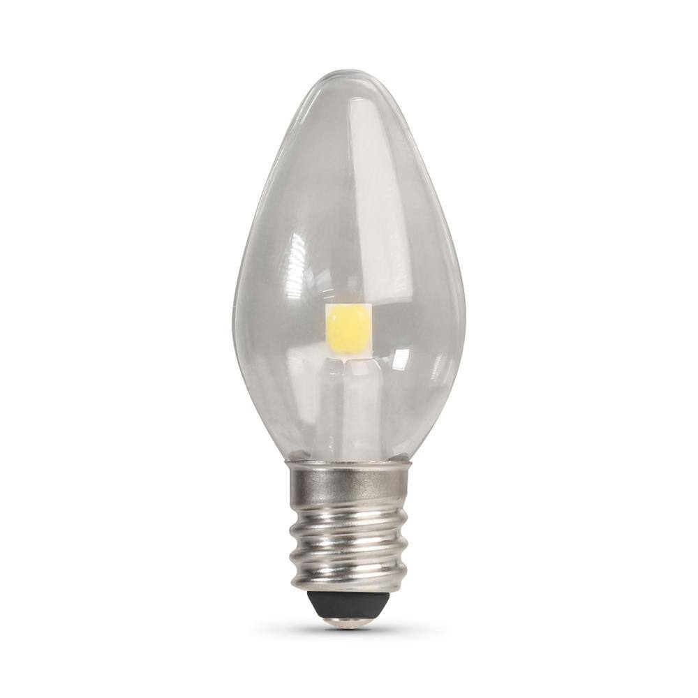 Feit Electric 7-Watt Equivalent C7 2700K Clear LED E12 Night Light Bulb (2-Pack) BP7C7827LED2HDRP