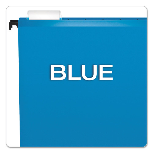 Pendaflex SureHook Hanging Folders， Letter Size， 1/5-Cut Tab， Blue， 20/Box (615215BLU)