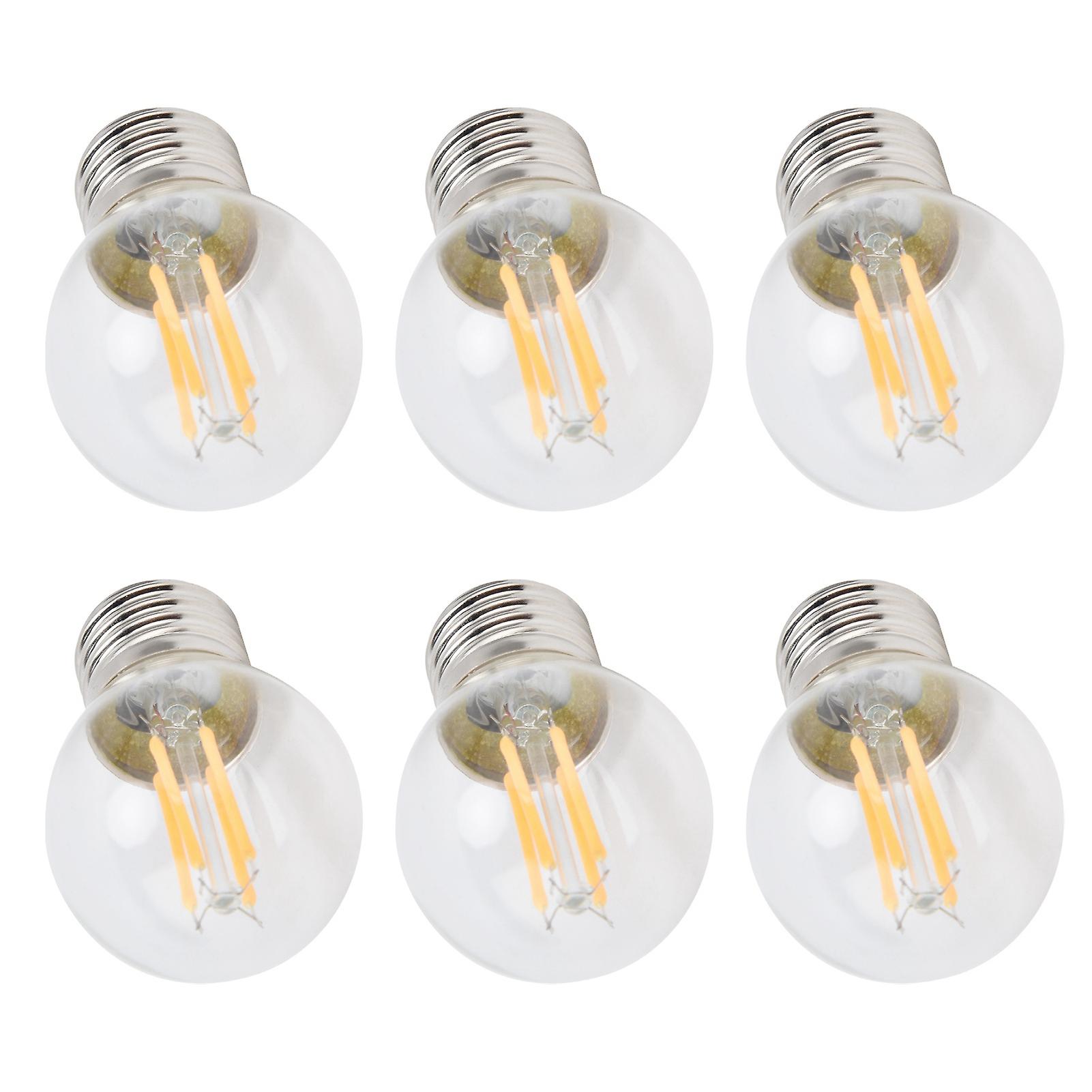 6Pcs Dimmable LED Lamp Bulbs G45 E27 4W Transparent ment Bulbs for Home Lighting Warm Light 110V