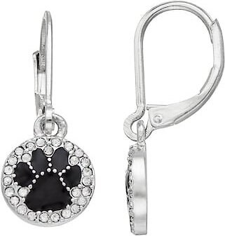 Pet Friends Paw Circle Drop Earrings