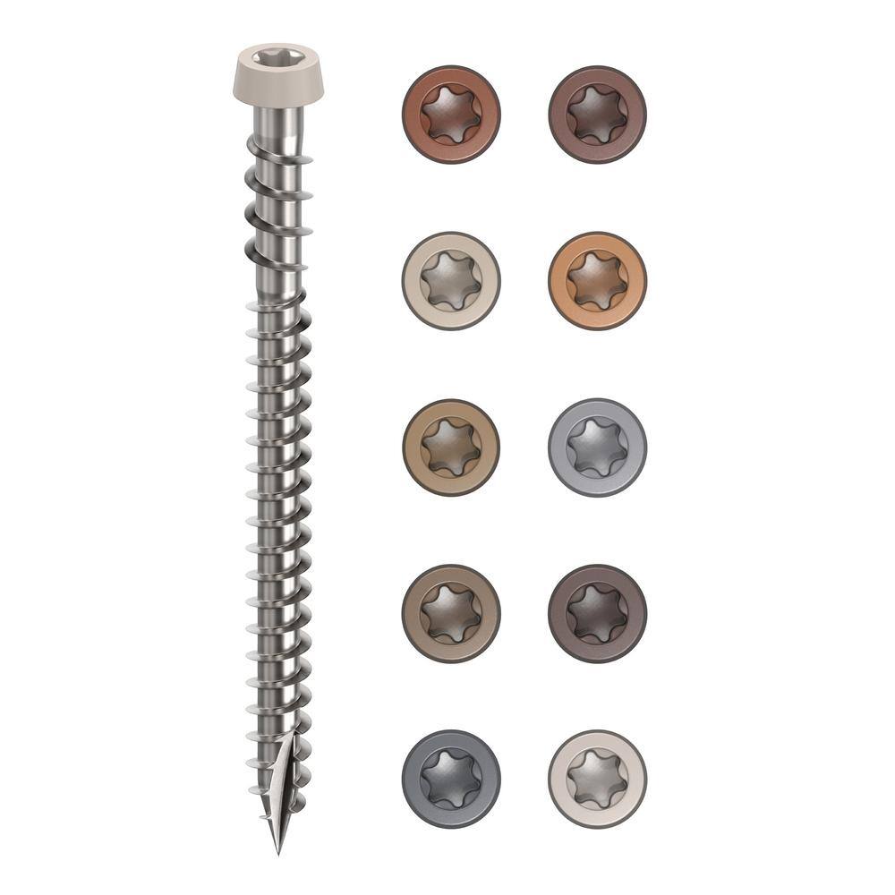 CAMO #10 2-12 in. 316 Stone Gray Premium Star Drive Flat Undercut Screws Stainless Steel Composite (1750-Count) 0367159NS