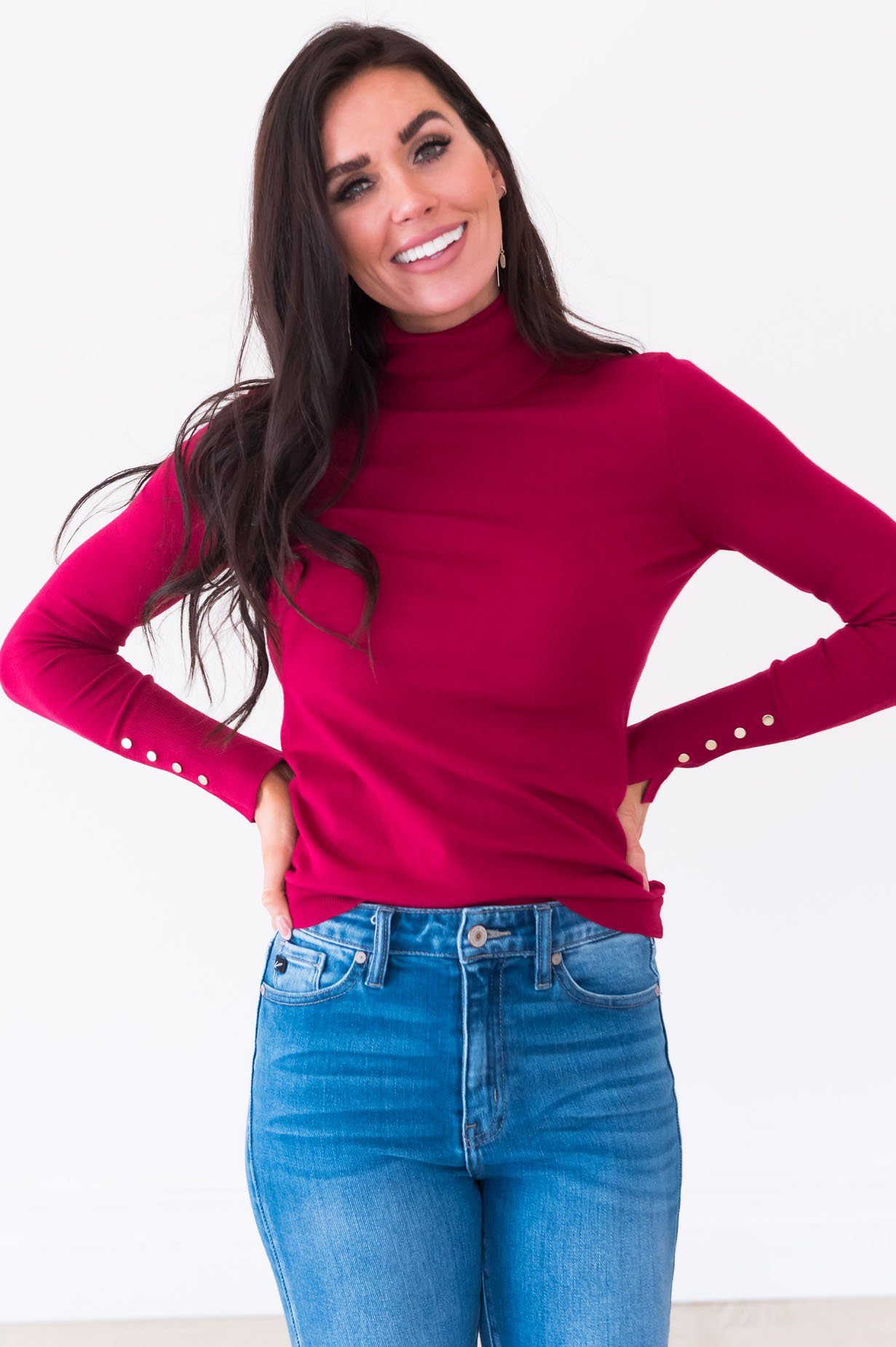 All About The Details Modest Turtleneck