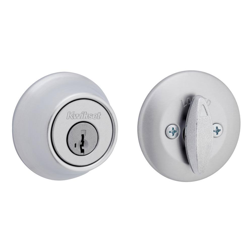 Kwikset 660 Satin Chrome Single Cylinder Deadbolt Featuring SmartKey Security T66026DSMTCPRCA