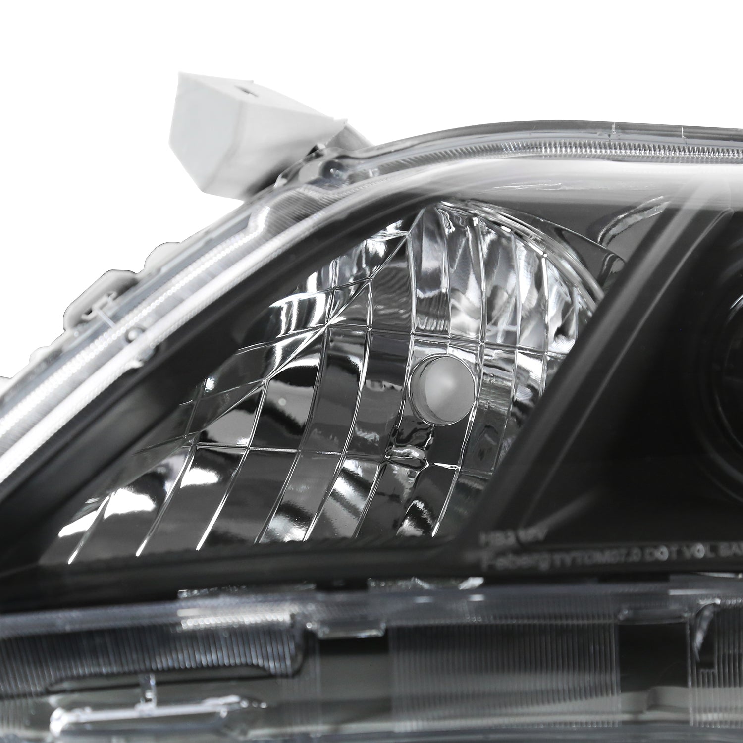 Spec-D Tuning Compatible with 2007-2009 Toyota Camry Black Projector Headlights W/ Amber Reflector 2008 (Left + Right)