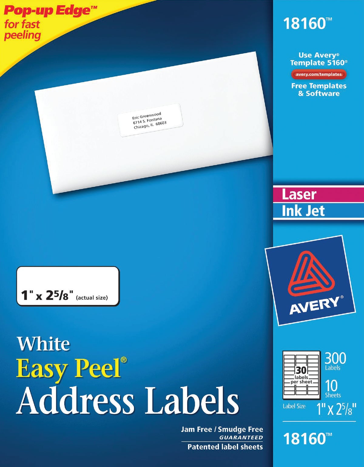 Avery Products Inkjet White Mailing Labels